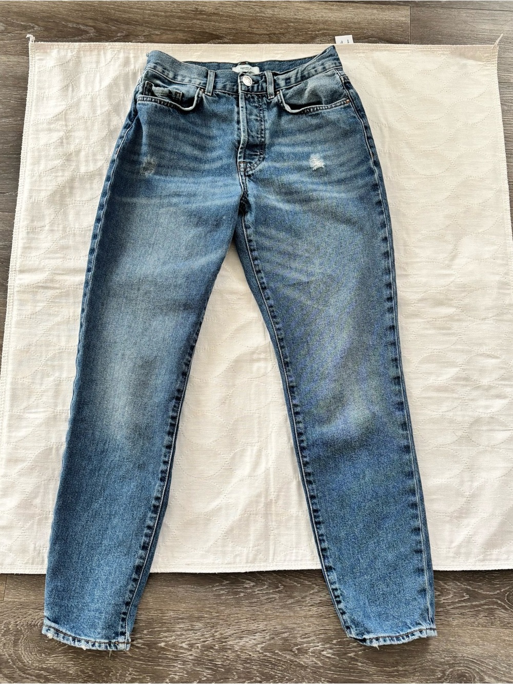 Forever 21 Vintage Button Fly Blue Jeans